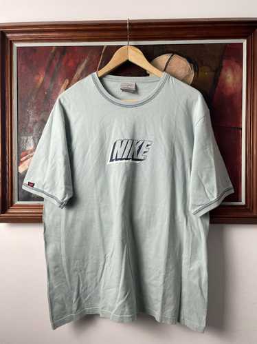 Nike vintage baby blue tee spellout logo streetwea