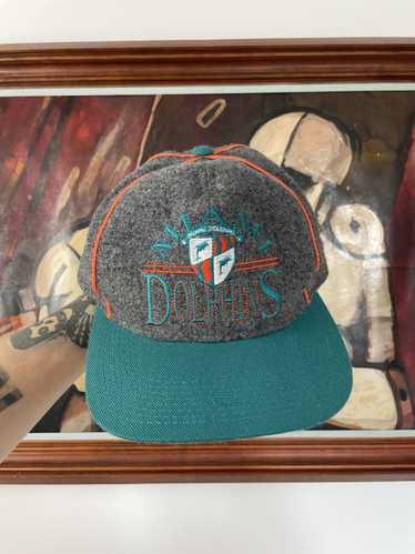 Vintage 90s Miami Dolphins NFL Wool Snapback Hat C