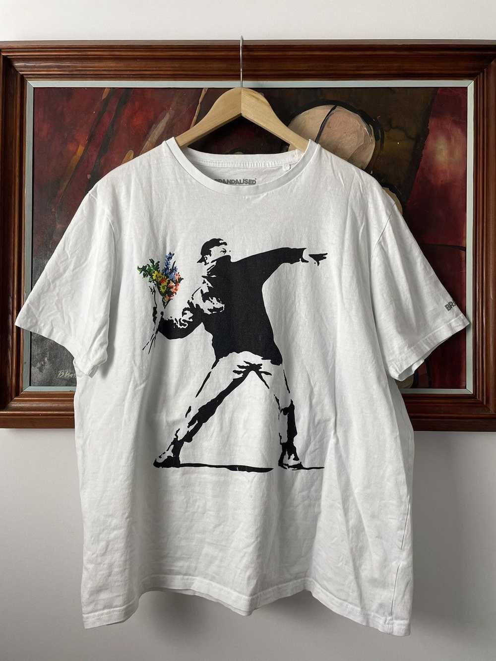 Brandalised Banksy Street Art Flower Boy Y2k Vint… - image 1