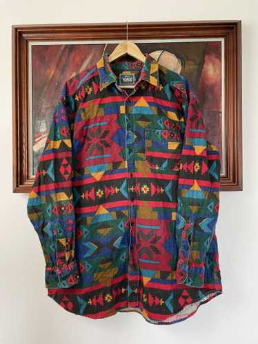 90s Vintage Woolrich Button Up Shirt Aztec Western