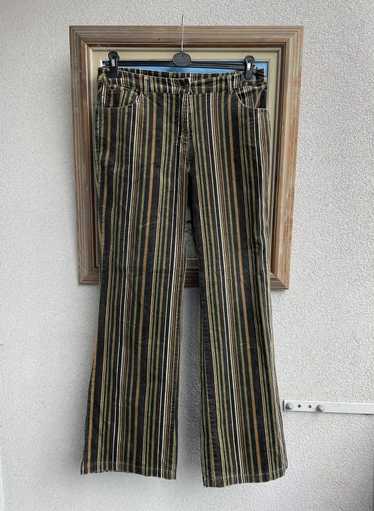 Vintage Corduroy Striped Olive Avant Garde Pant Hy