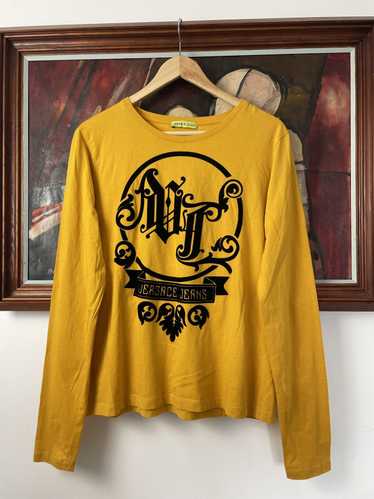 Versace Jeans Yellow Black Avant Garde Longsleeve… - image 1