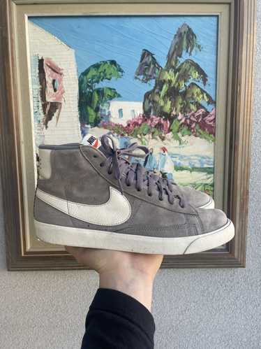 8US Woman Nike Blazer High Grey White Swoosh Sneak