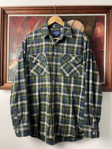 Pendelton Rare Wool Flannel Button Up Shirt Vintag