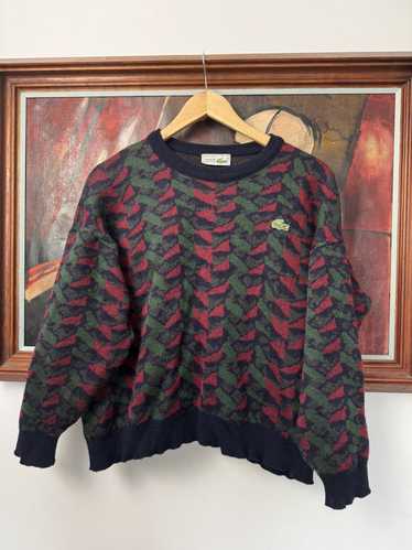 Lacoste Vintage Sweater Boxy Fit Fullprint 90s Cas