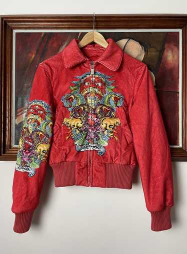 Ed Hardy Christian Audigier Rare Hype Woman Fur Y… - image 1