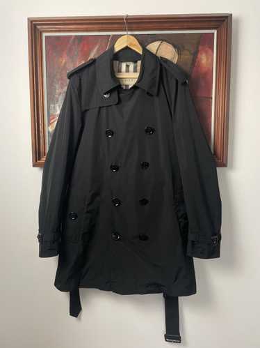 Burberry Brit Double Breasted Coat Black Rare Cas… - image 1