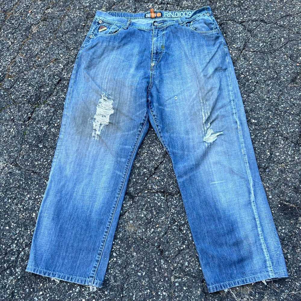 Vintage Y2K blue baggy akademiks denim jeans pants - image 2