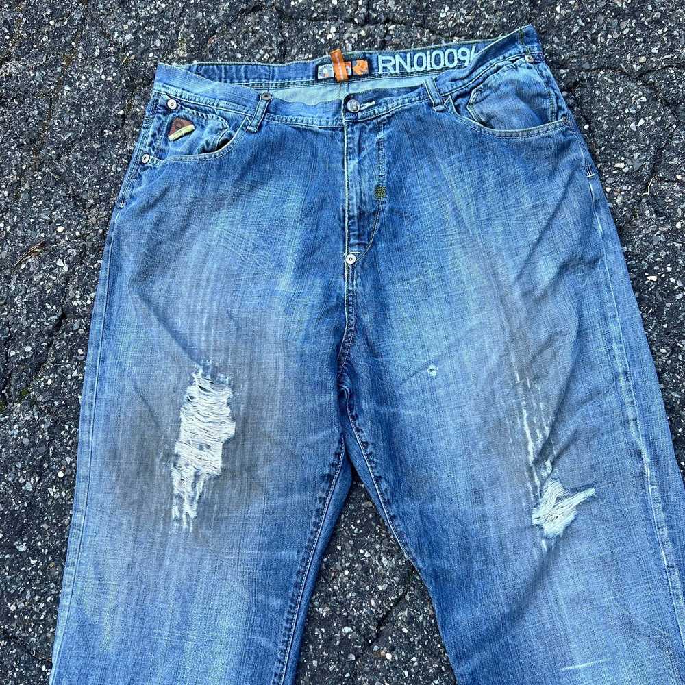 Vintage Y2K blue baggy akademiks denim jeans pants - image 3