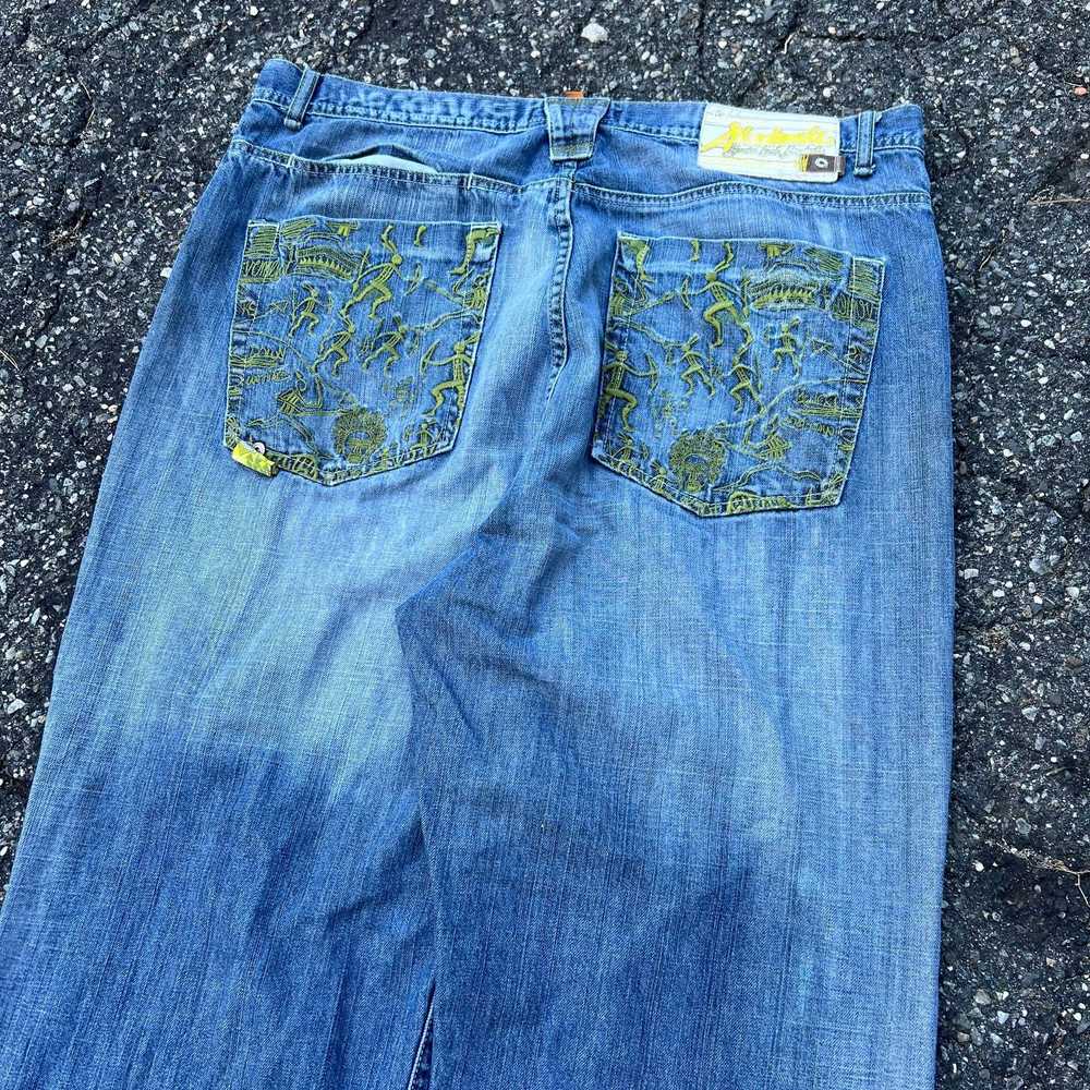 Vintage Y2K blue baggy akademiks denim jeans pants - image 4