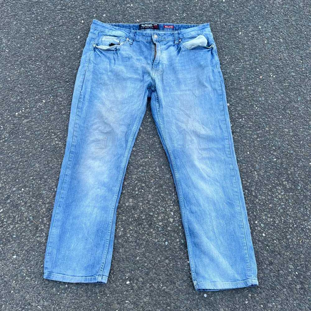 Vintage ecko unltd y2k baggy denim blue jeans pan… - image 2