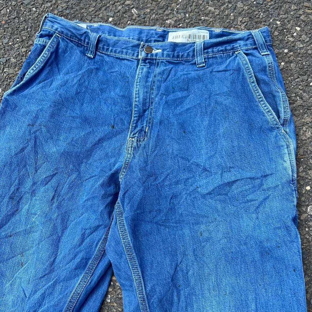 Vintage y2k denim Carhartt denim blue jeans work … - image 9