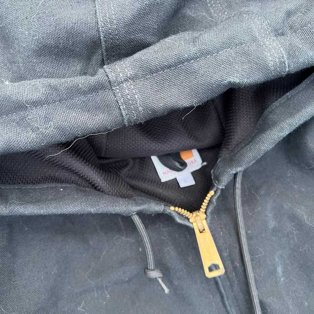 Vintage Carhartt black hooded work wear jacket - image 2