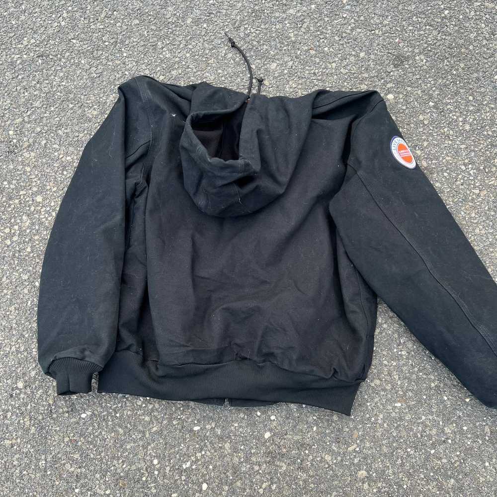 Vintage Carhartt black hooded work wear jacket - image 3