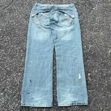 Vintage Y2K baggy fusai denim blue jeans pants - image 1