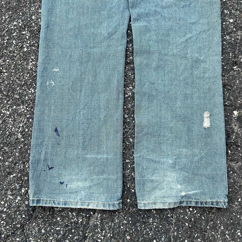 Vintage Y2K baggy fusai denim blue jeans pants - image 4