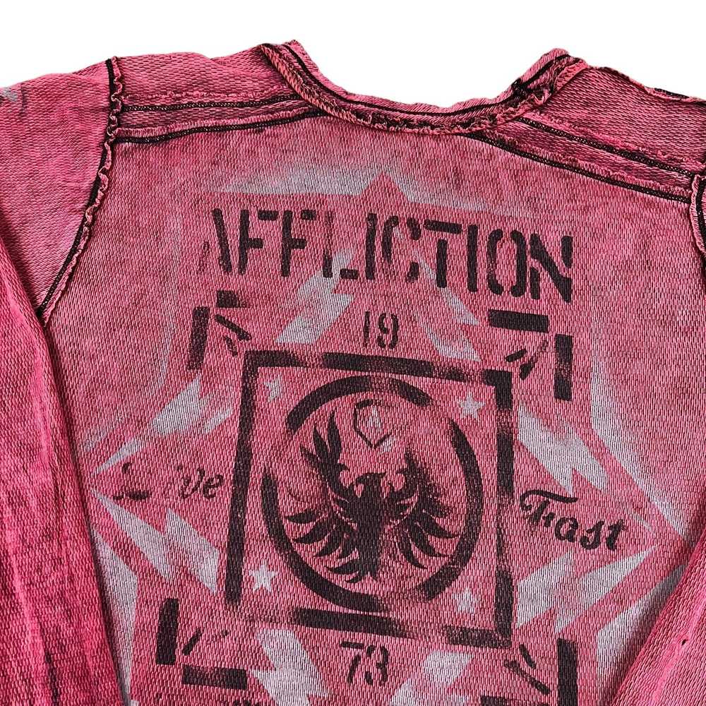 Vintage affliction y2k thermal black red graphic … - image 9