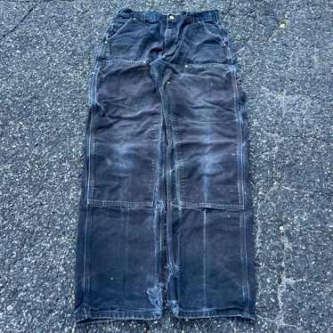 Vintage carhartt crazy faded black double knee wo… - image 1