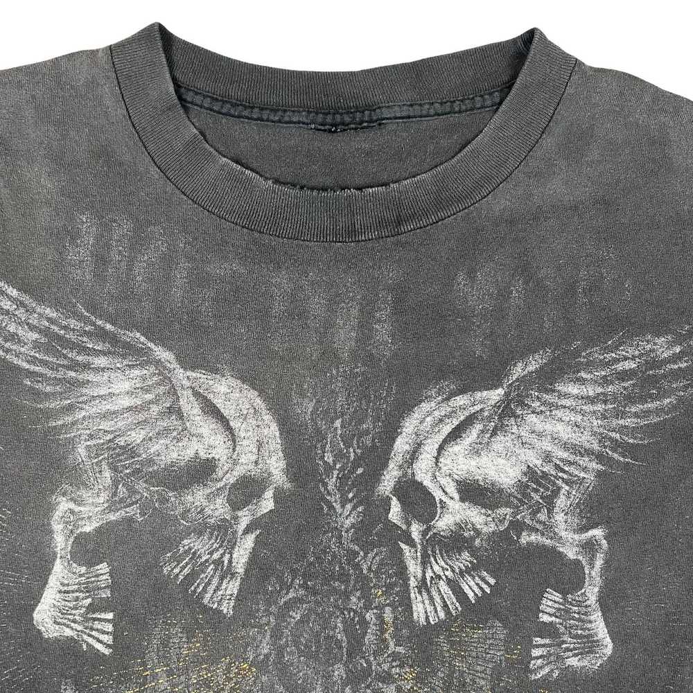 Vintage crazy faded y2k skull Miami ink t shirt - image 7