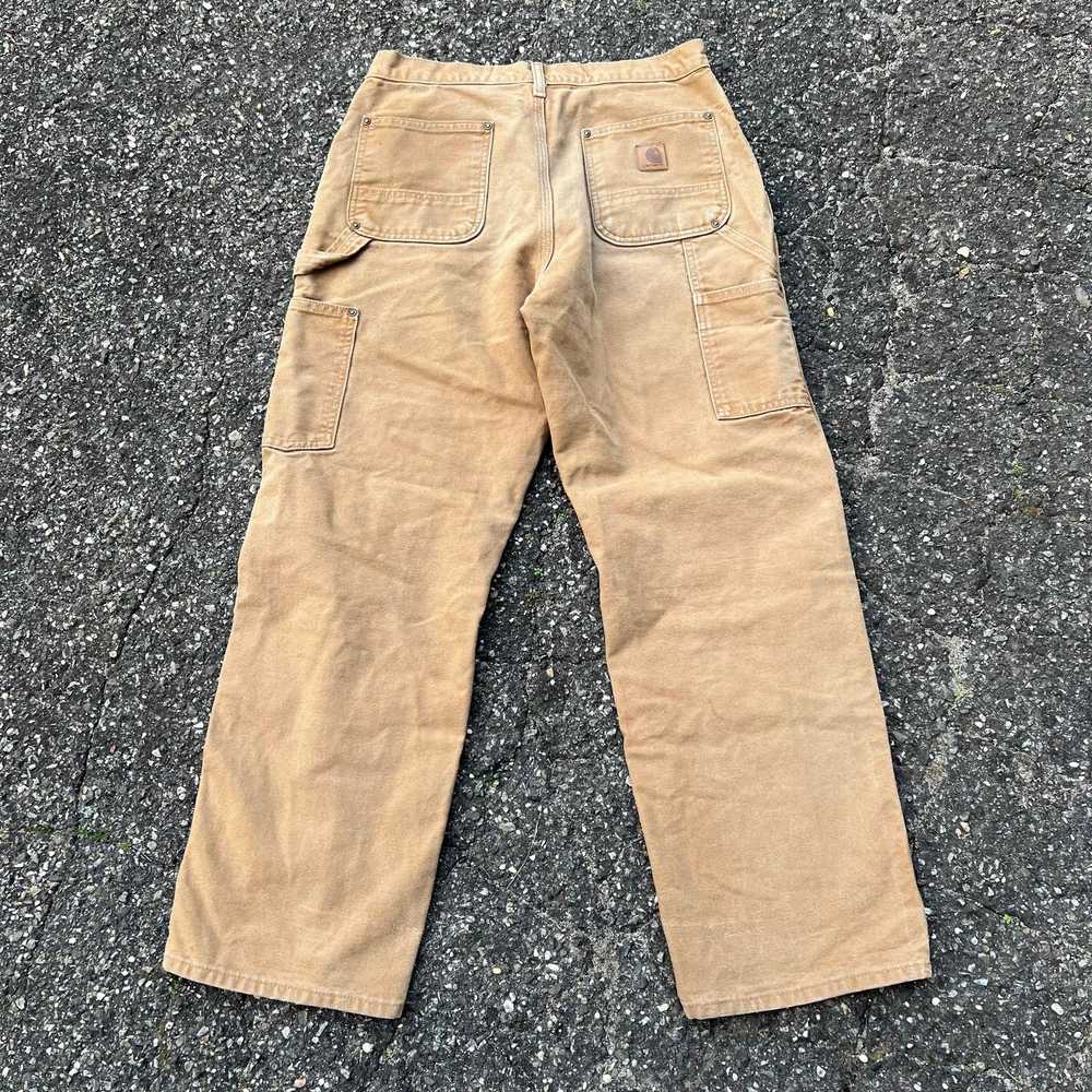 Vintage carhartt brown double knee work wear carp… - image 4