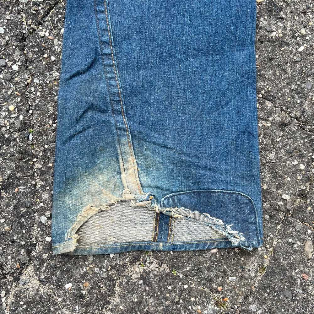 Vintage Y2K true religion denim blue crazy flare … - image 10