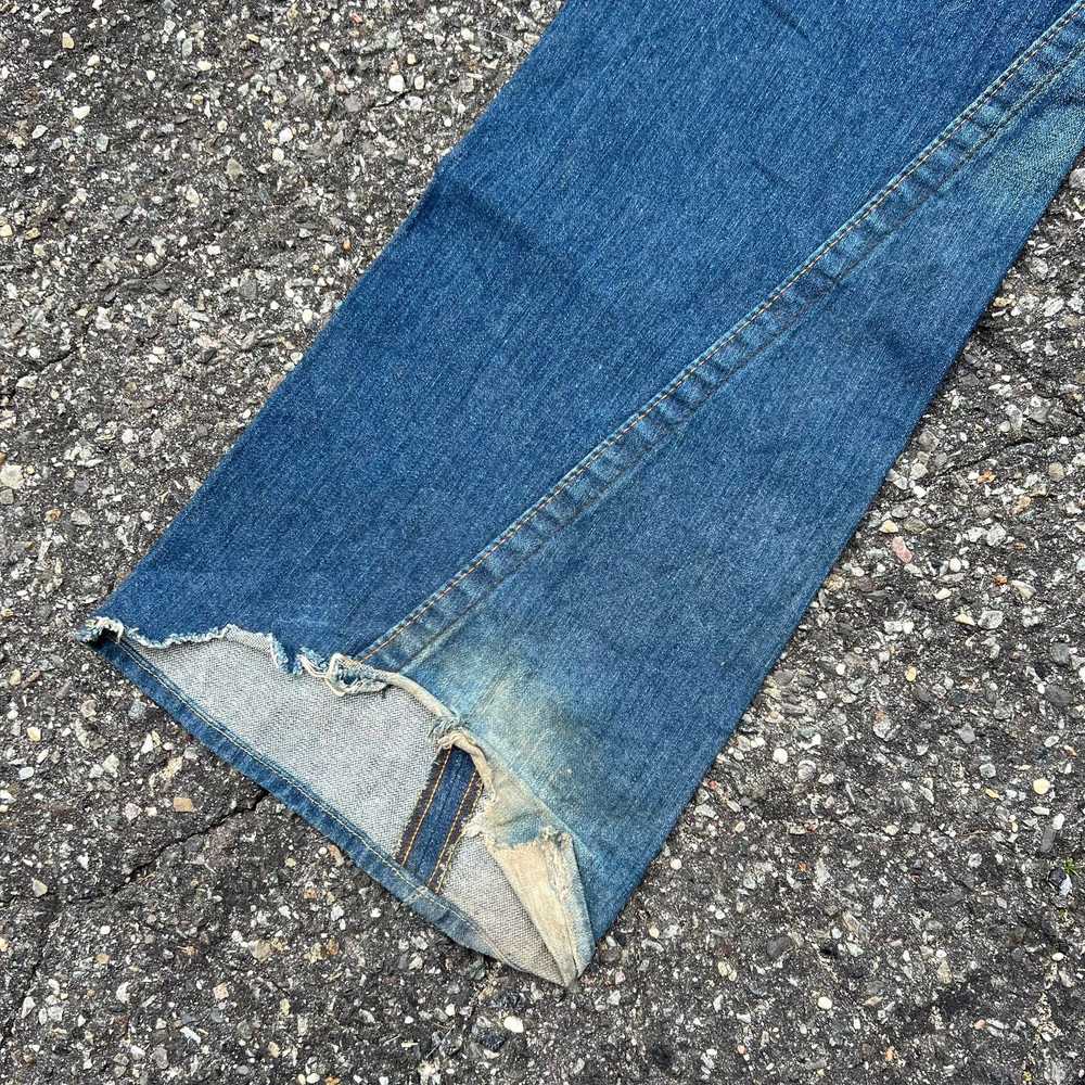 Vintage Y2K true religion denim blue crazy flare … - image 9