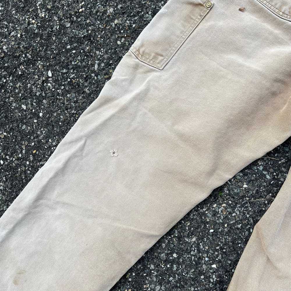 Vintage carhartt crazy faded brown double knee wo… - image 12