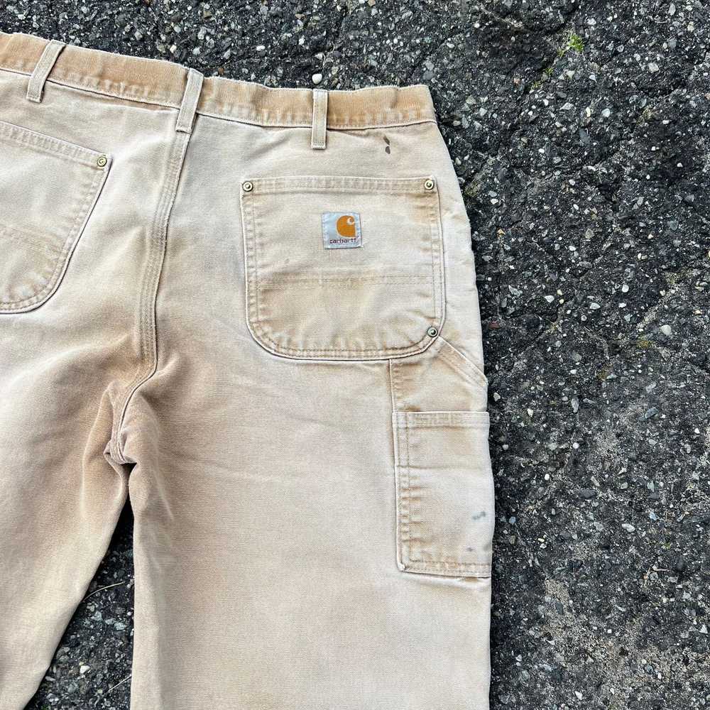 Vintage carhartt crazy faded brown double knee wo… - image 7