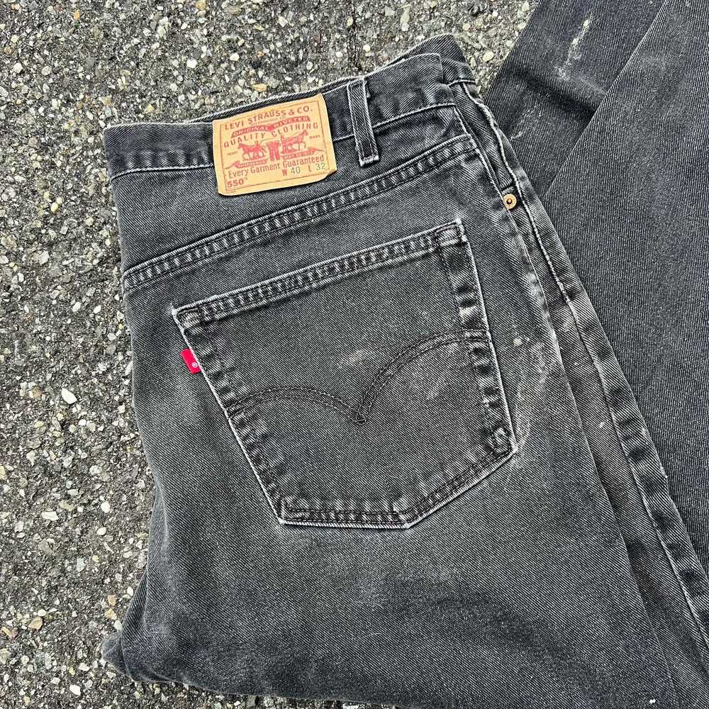 Vintage Y2K black Levi’s faded denim jeans work w… - image 4