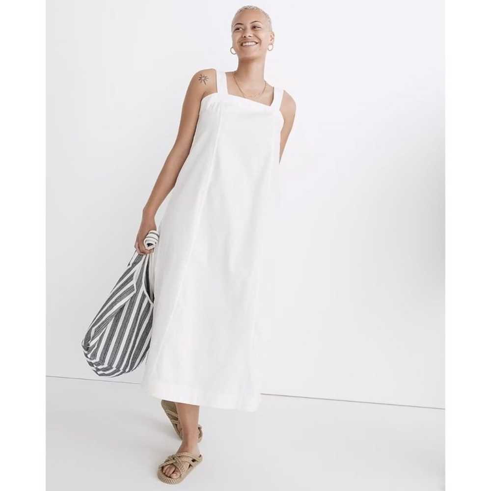 Madewell Linen-Cotton Princess-Seamed Midi Dress … - image 4