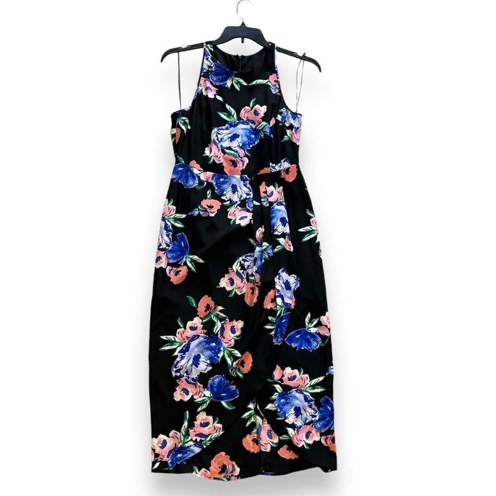 Yumi Kim Anthropologie Silk Blue Black Floral Mid… - image 2