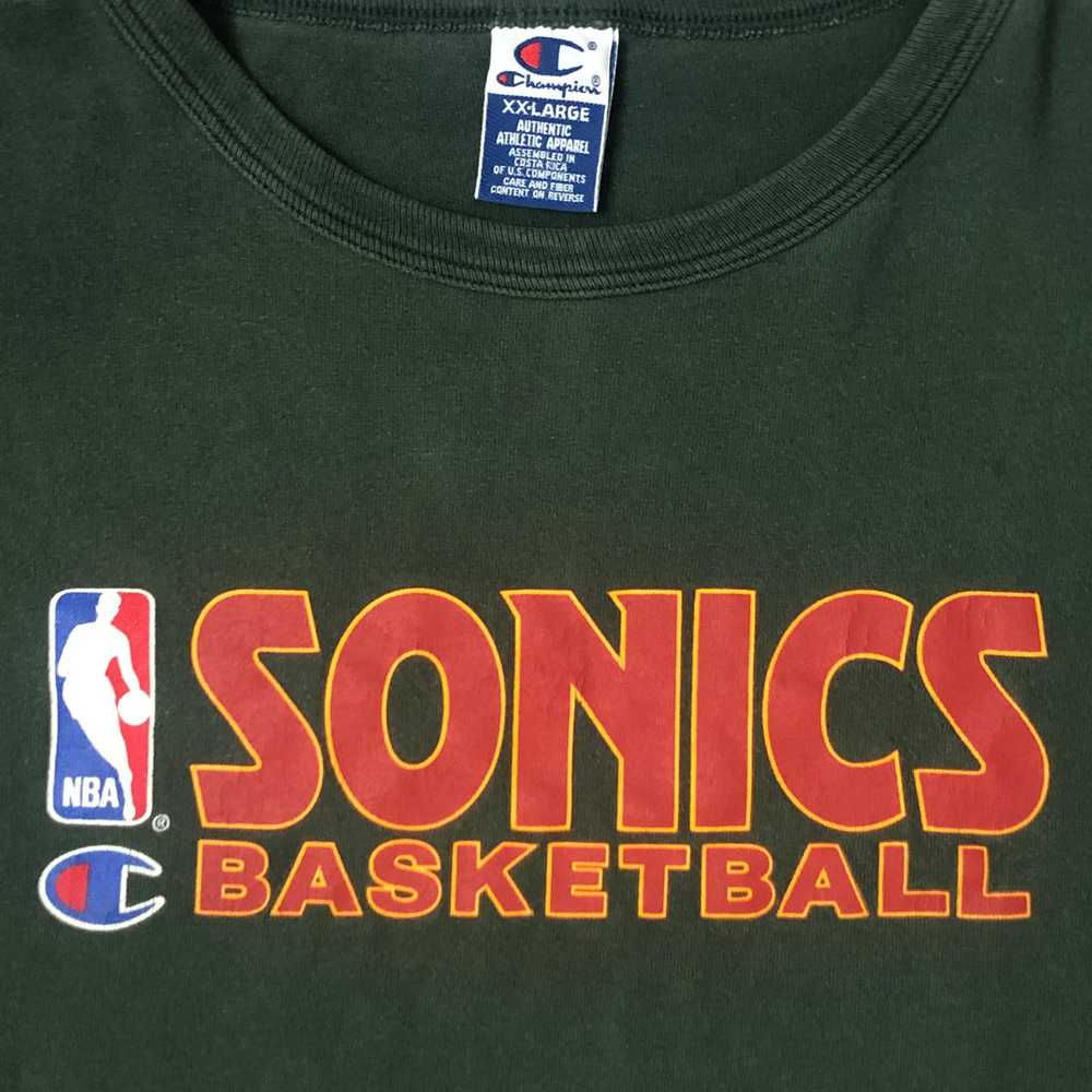 Vintage NBA Seattle Supersonics Champion T-Shirt … - image 2