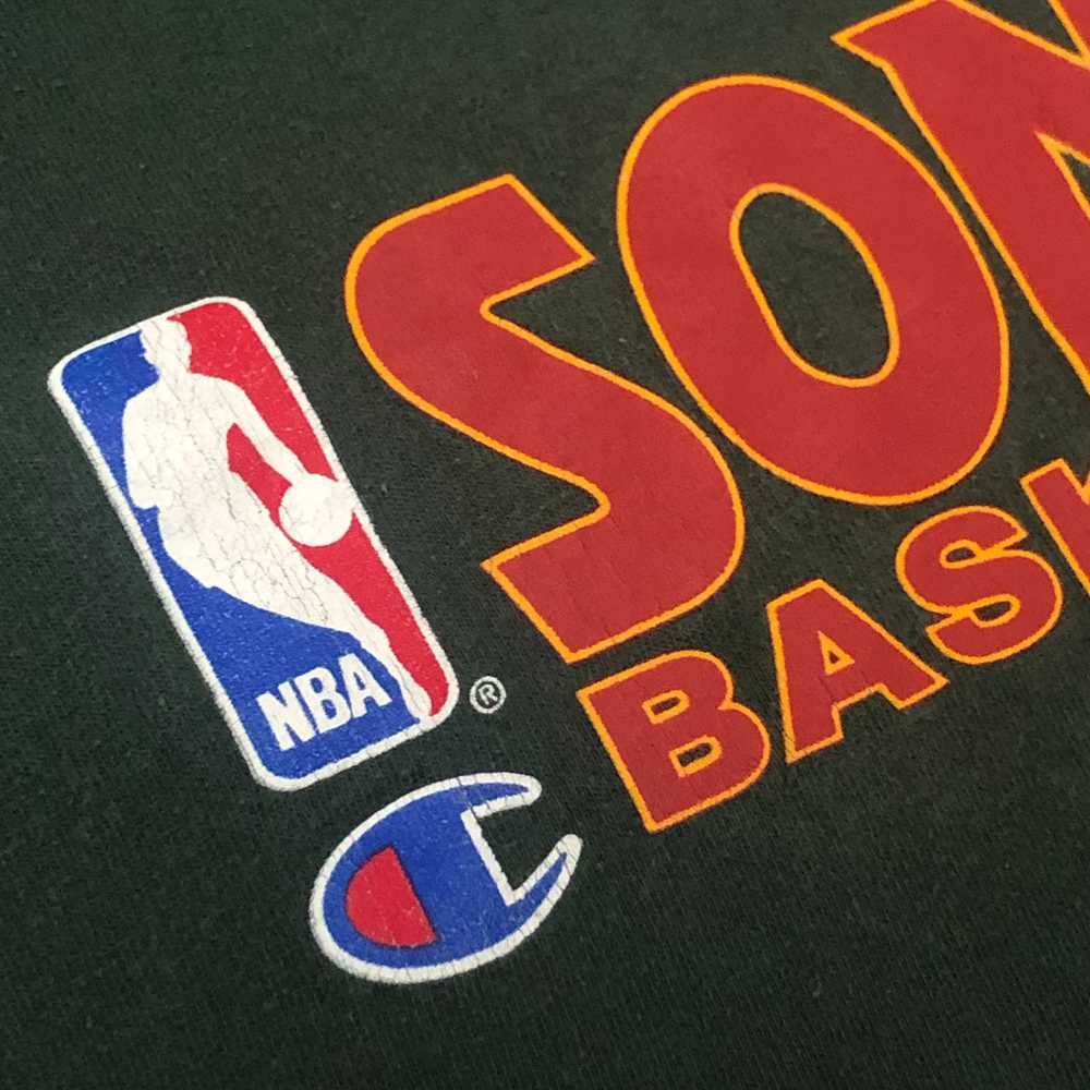 Vintage NBA Seattle Supersonics Champion T-Shirt … - image 3