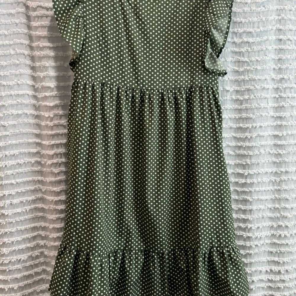 Adorable Savannah Jane Cap Sleeved Dark Green Pol… - image 7