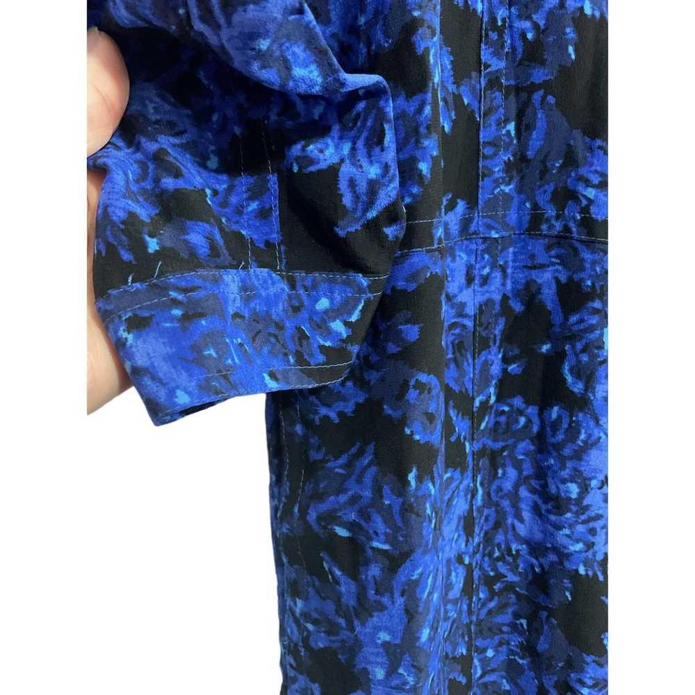 NEW MADEWELL SILK Dress Size Small Blue Black - image 3