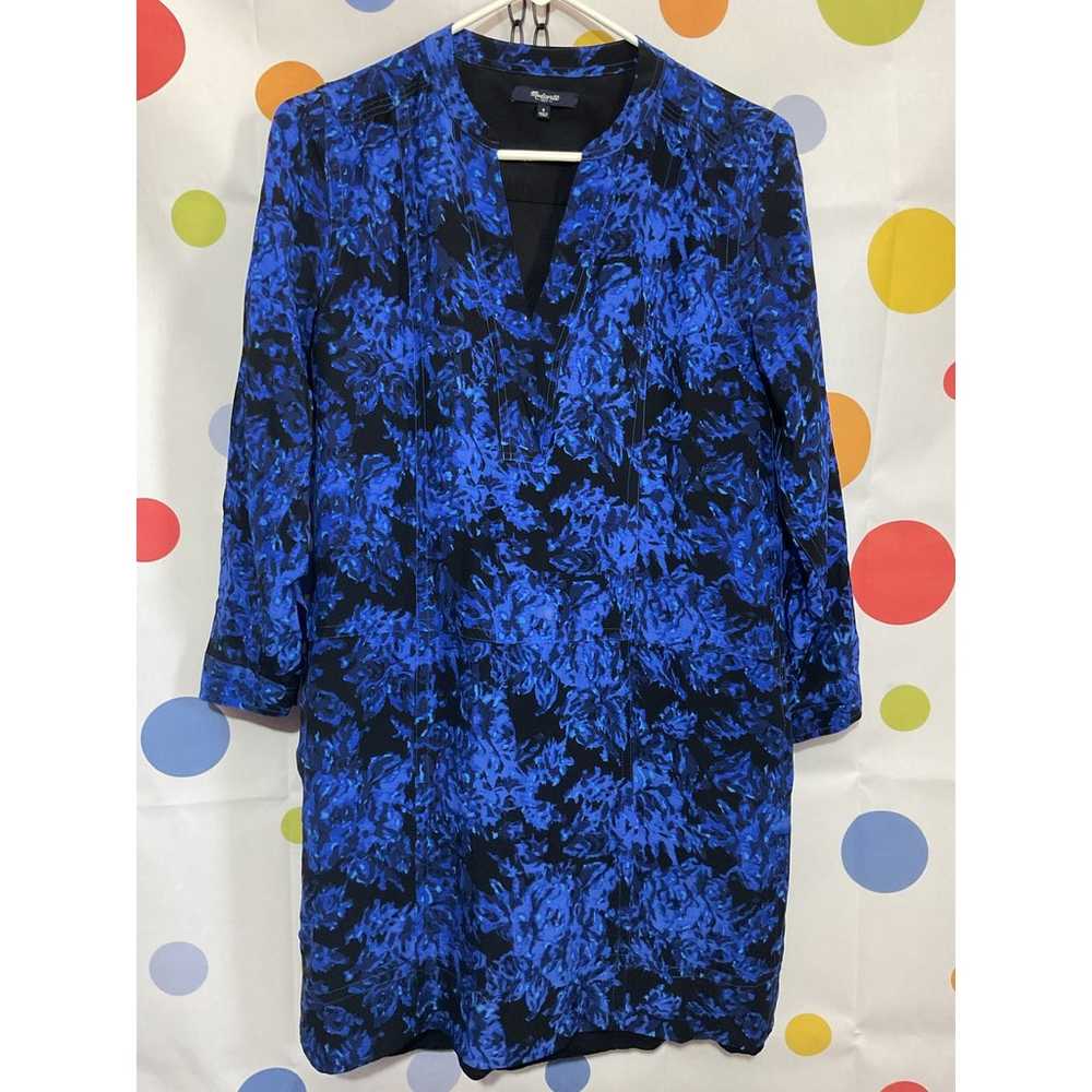 NEW MADEWELL SILK Dress Size Small Blue Black - image 9