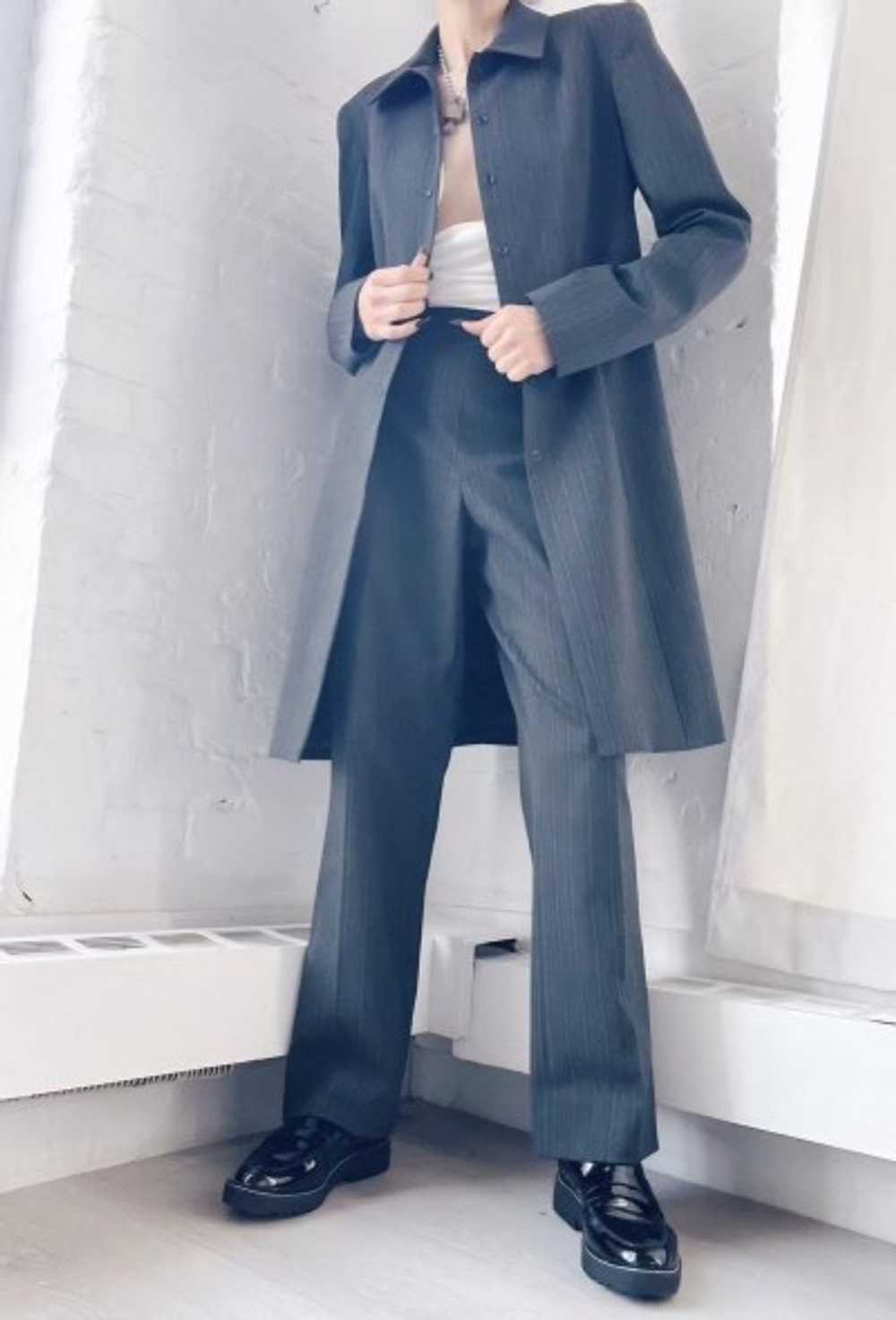 gray pin stripe suit - image 4