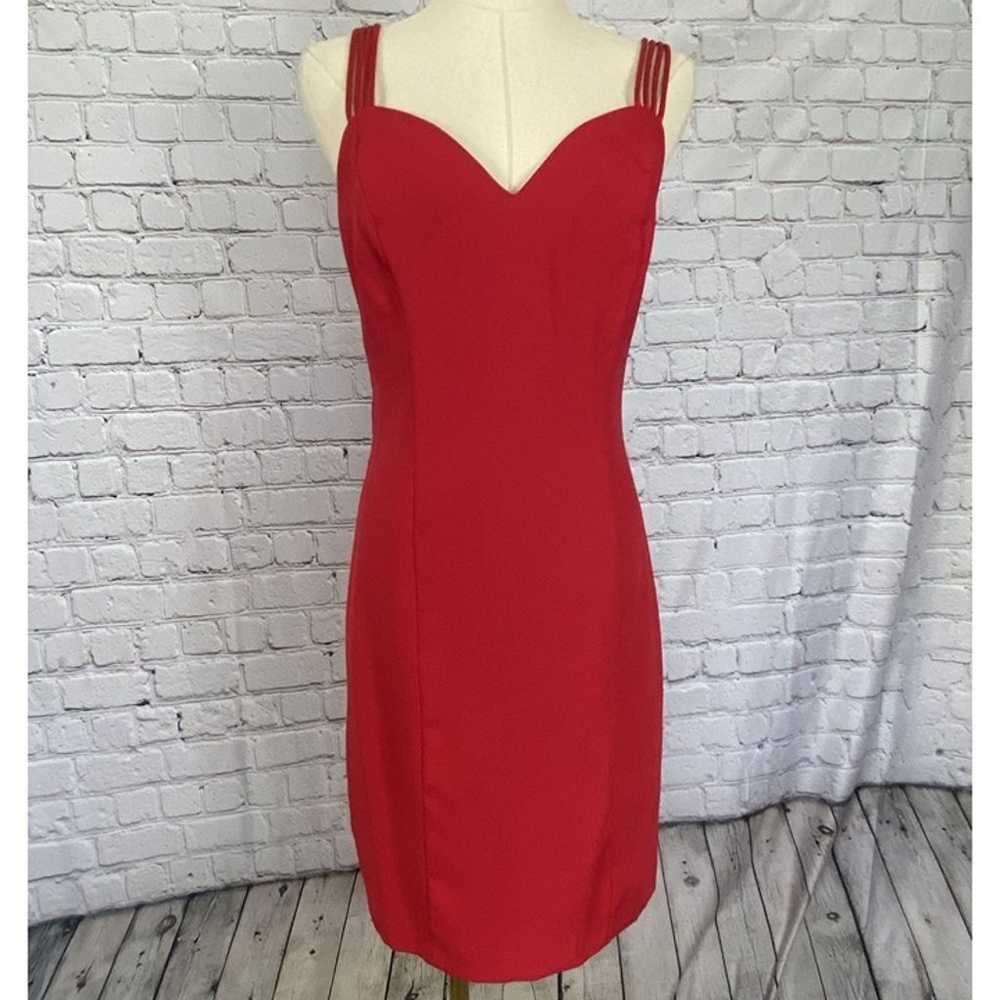 Vintage Roberta Size 8 Red Sweetheart Strappy Min… - image 1