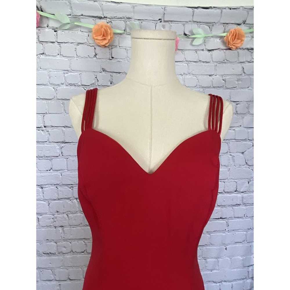 Vintage Roberta Size 8 Red Sweetheart Strappy Min… - image 2