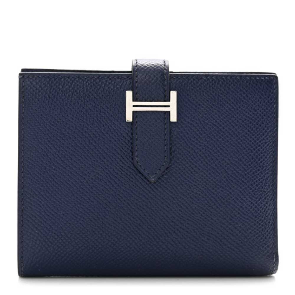 HERMES Epsom Bearn Compact Wallet Bleu Saphir - image 1