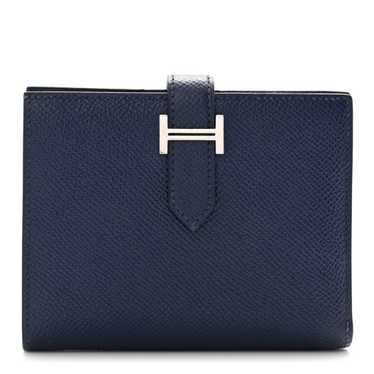 HERMES Epsom Bearn Compact Wallet Bleu Saphir - image 1