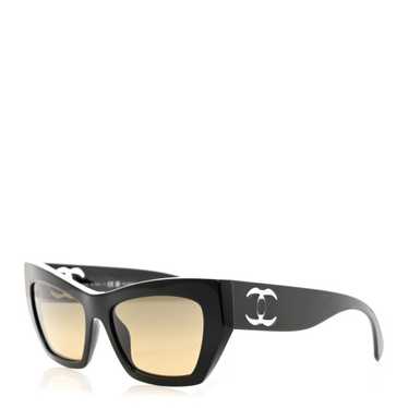 CHANEL Acetate Nylon Polarized Cat Eye Sunglasses… - image 1