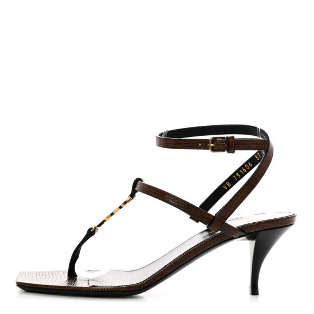 SAINT LAURENT Calfskin Cassandra 60 Sandals 37 Ma… - image 1