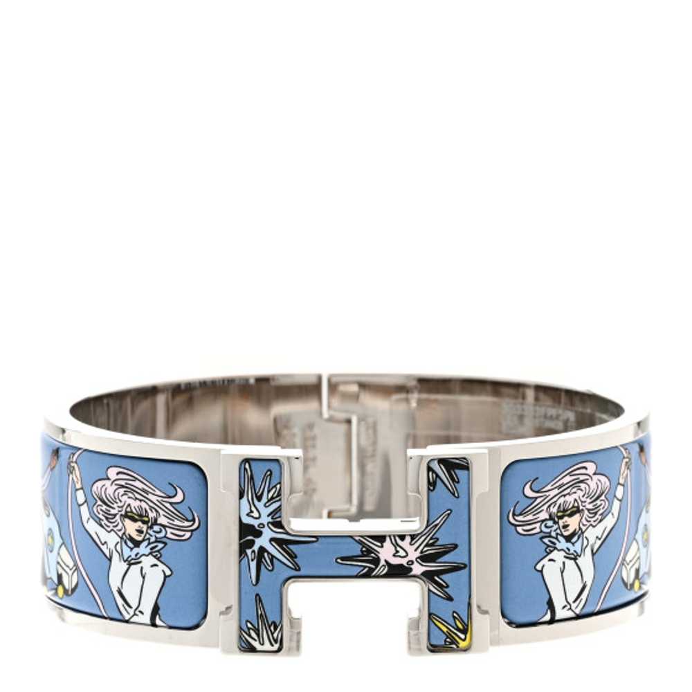 HERMES Enamel Printed Wide Les Mustangs II Clic C… - image 1