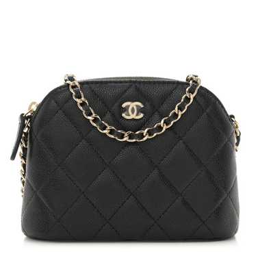 CHANEL Caviar Quilted Classic Clutch with Chain Bl