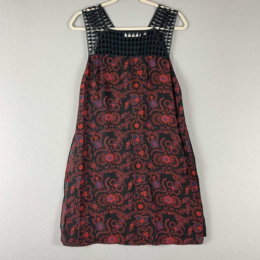 A.L.C Helen Flora Silk Dress Womens Small Crochet… - image 1