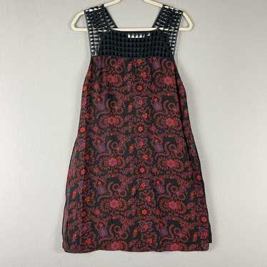 A.L.C Helen Flora Silk Dress Womens Small Crochet… - image 1