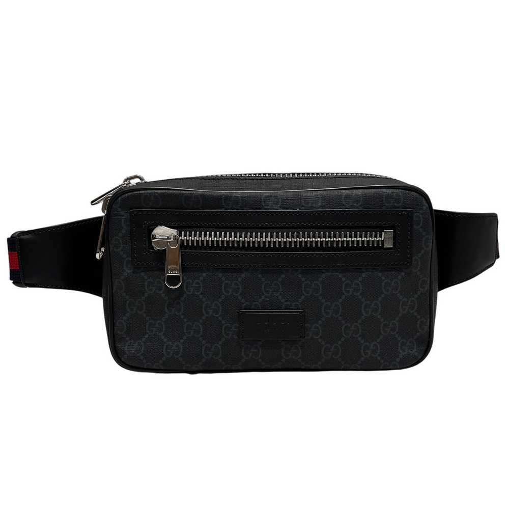 GUCCI/Fanny Pack/Monogram/Leather/BLK/Gucci GG su… - image 1