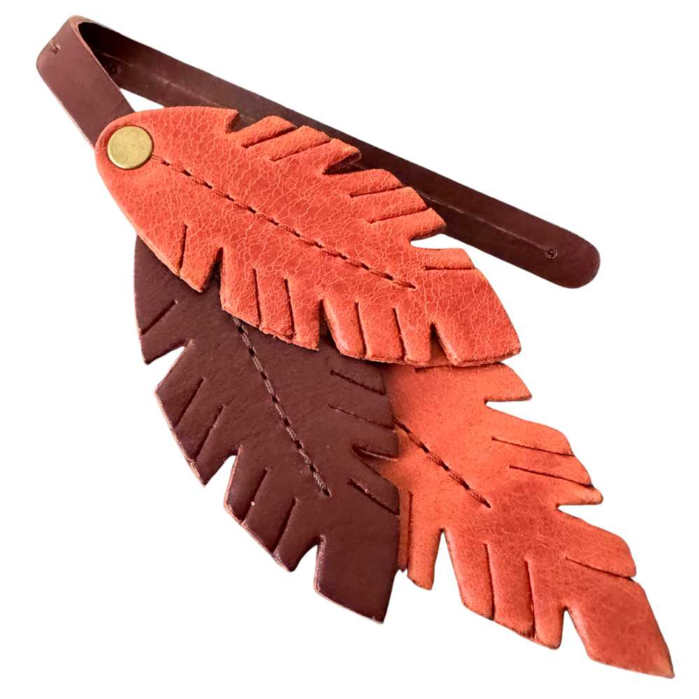 Portland Leather Leaves / Feathers Tassel - image 1