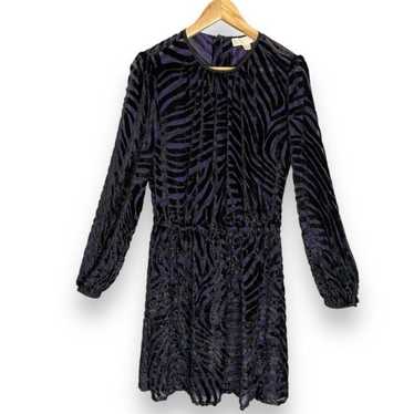 Michael Kors Blouson Dress Zebra Tiger Velvet She… - image 1